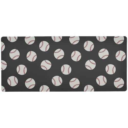 Amooorous Tennis-Schreibtischunterlage für Tastatur und Maus, 80 x 30 cm, Rot und Weiß von Amooorous