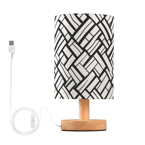 Amooorous Volleyball-Textur Schwarz Weiß Kleine Schreibtischlampen Nachttisch-Lichter für Terrasse Tischlampen für Mädchen Einzigartige de lamparas mesa von Amooorous
