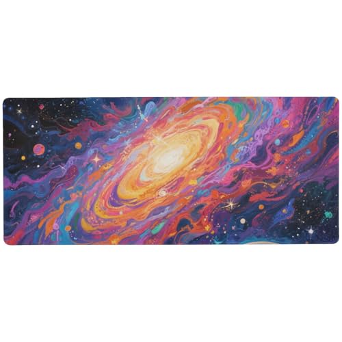 Art Colorful Planet Anti-Rutsch-Mauspad für Schreibtische, lange Matte für Tastatur und Maus, 80 x 30 cm Art Colorful Planet Anti-Rutsch-Mauspad für Schreibtische, lange Matte für Tastatur und Maus, 80 x 30 cm von Amooorous