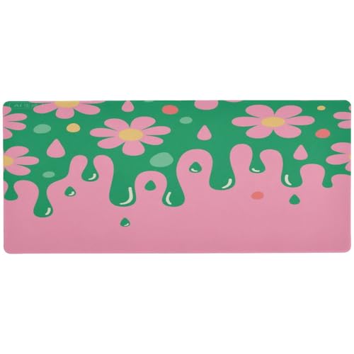 Asthetic Art buntes langes Schreibtisch-Mauspad für den Schreibtisch, glatte Tastatur und Mauspad, 80 x 30 cm von Amooorous