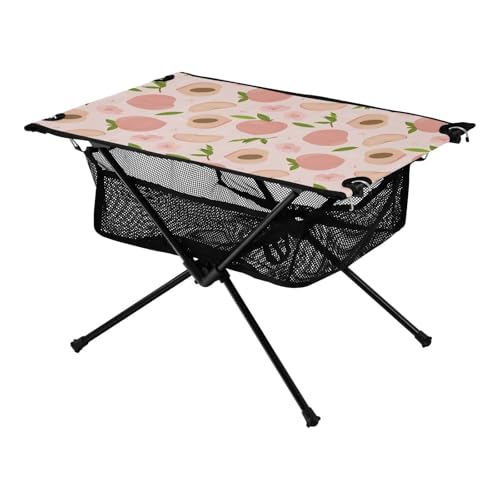 Beach Klapptisch Pfirsich Pfirsich Hervorragend verstaubar Outdoor Tisch mit Aufbewahrungstasche für Strand Angeln Camping von Amooorous
