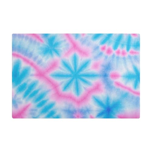 Blau-rosa Batik-Kaffeematten für Arbeitsplatte, Leder, saugfähige Kaffeemaschine, Pad für Theke für Arbeitsplatte Blau-rosa Batik-Kaffeematten für Arbeitsplatte, Leder, saugfähige Kaffeemaschine, Pad für Theke für Arbeitsplatte von Amooorous