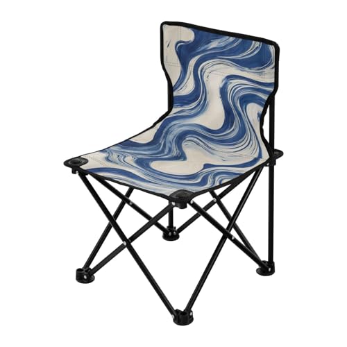 Blue Artistic Fluid Faltbarer Campingstuhl für Erwachsene, strapazierfähig, leicht, Strandkorb, Rucksack, inklusive Tragetasche, Angelstuhl für Reisen, Rasen Blue Artistic Fluid Faltbarer Campingstuhl für Erwachsene, strapazierfähig, leicht, Strandkorb, Rucksack, inklusive Tragetasche, Angelstuhl für Reisen, Rasen von Amooorous