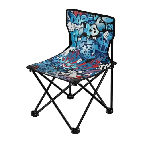 Blue Dazzle Graffiti Tragbarer Schwerlast-Campingstuhl Ultraleichte Tragbare Stühle für Erwachsene Inklusive Tragetasche Outdoor Stuhl zum Angeln Outdoor Blue Dazzle Graffiti Tragbarer Schwerlast-Campingstuhl Ultraleichte Tragbare Stühle für Erwachsene Inklusive Tragetasche Outdoor Stuhl zum Angeln Outdoor von Amooorous