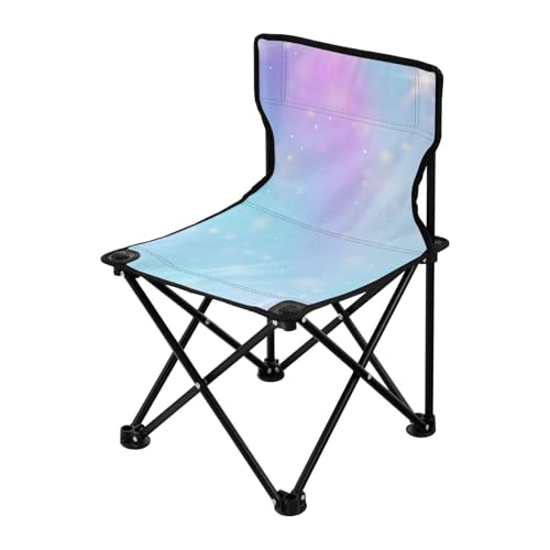 Bunte Designs Faltbare Campingstühle für Erwachsene, ultraleicht, Strandkorb, Rucksack, Tragetasche, tragbarer Stuhl zum Warten in der Schlange beim Eisfischen im Freien von Amooorous