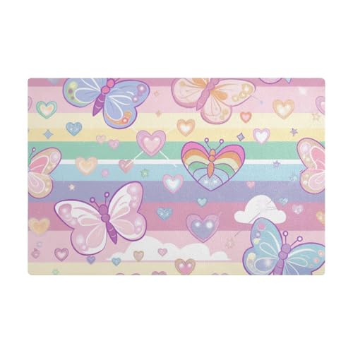 Butterflies Flowers Cartoon Rainbow Stripes Coffee Mat for Counter Top Leather Moisture Absorbing Mat for Under Coffee Makers for Counter Butterflies Flowers Cartoon Rainbow Stripes Coffee Mat for Counter Top Leather Moisture Absorbing Mat for Under Coffee Makers for Counter von Amooorous