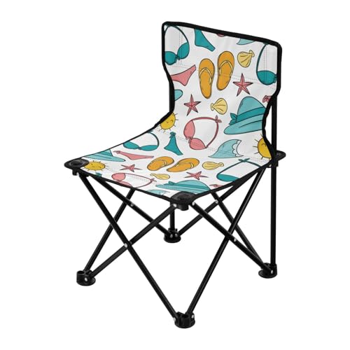 Campingstuhl für Strand, Urlaub, Party, verstaubar, ultraleicht, faltbar, Tragetasche, Outdoor-Stuhl für Reisen und Reisen, Weiß von Amooorous