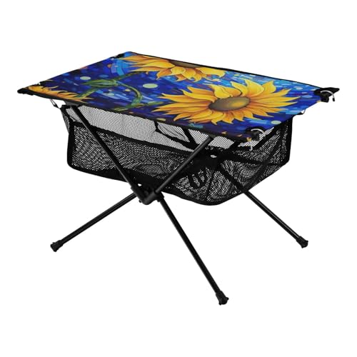 Campingtische Ölgemälde Sense Gelb Sonnenblume Strandtisch mit Tragetasche für Picknick Camping Reisen Campingtische Ölgemälde Sense Gelb Sonnenblume Strandtisch mit Tragetasche für Picknick Camping Reisen von Amooorous
