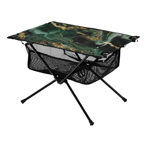 Campingtische Smaragdgrün Gold Schwarz Marmor Stil Faltbarer Outdoor Grilltisch mit Tragetasche für Essen Wandern Angeln Campingtische Smaragdgrün Gold Schwarz Marmor Stil Faltbarer Outdoor Grilltisch mit Tragetasche für Essen Wandern Angeln von Amooorous