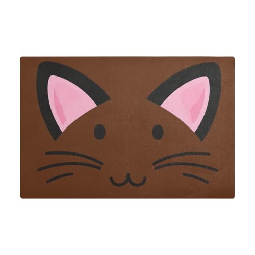 Cartoon-Kaffeematte mit niedlicher Katze, wasserabsorbierend, Leder, schnell absorbierende Kaffeemaschine für die Küche Cartoon-Kaffeematte mit niedlicher Katze, wasserabsorbierend, Leder, schnell absorbierende Kaffeemaschine für die Küche von Amooorous