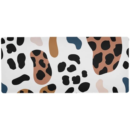 Cooles großes Mauspad mit Leopardenmuster für den Schreibtisch für Zuhause, Büro, Essentials, Mauspad, Ladematte, 80 x 30 cm von Amooorous