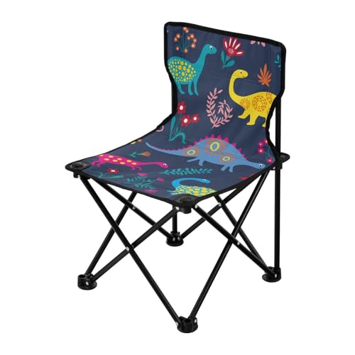 Faltbare Campingstühle mit Dinosaurier-Motiv für Erwachsene, strapazierfähig, ultraleicht, Strandkorb, Rucksack, inklusive Tragetasche, Angelstuhl für Reisen im Freien Faltbare Campingstühle mit Dinosaurier-Motiv für Erwachsene, strapazierfähig, ultraleicht, Strandkorb, Rucksack, inklusive Tragetasche, Angelstuhl für Reisen im Freien von Amooorous