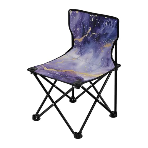 Faltbarer Campingstuhl, ultraleicht, Strandkorb, Rucksack, inklusive Tragetasche, Rasenstuhl, für Camping, Picknick, Gold von Amooorous
