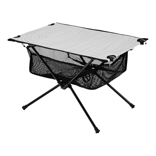 Faltbarer Couchtisch Weißes Holz Jahresmaserung Stabiler Oxford Picknicktisch mit Tragetasche für BBQ Camp Küche von Amooorous