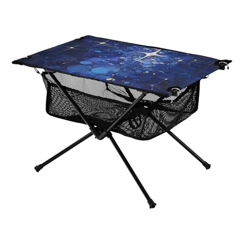 Faltbarer Tabletttisch Blue Ray Kleiner Tragbarer Strandtisch mit Tragetasche für BBQ Party Camping von Amooorous
