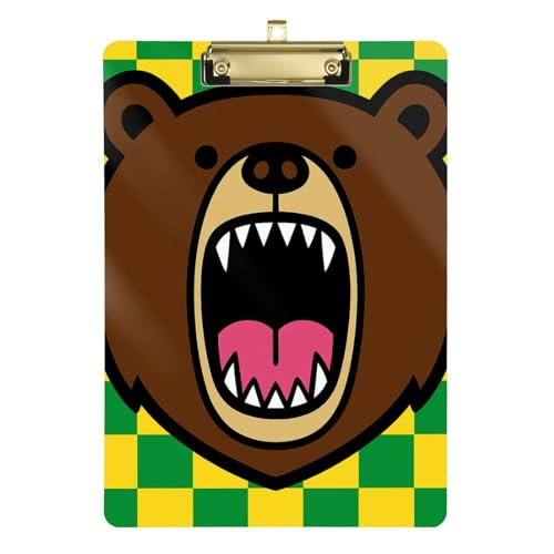 Fierce Brown Bear Work Binder Clip Board Transparent for Clip Board Teacher Tablas para escribir Size 9 x 12 Fierce Brown Bear Work Binder Clip Board Transparent for Clip Board Teacher Tablas para escribir Size 9 x 12 von Amooorous