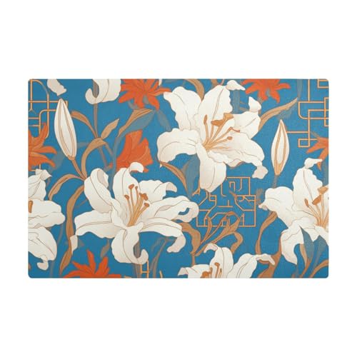 Flache geometrische Muster Lilie bunte Kaffeematte für Kaffee Bar Leder feuchtigkeitsabsorbierende Kaffeebar-Matten für Arbeitsplatte für Theke Flache geometrische Muster Lilie bunte Kaffeematte für Kaffee Bar Leder feuchtigkeitsabsorbierende Kaffeebar-Matten für Arbeitsplatte für Theke von Amooorous