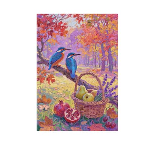 Gartenflaggen-Set mit Aufschrift "Hello Fall", Herbstbaum, Obst, saisonales Oster-Türbanner für Veranda, Dekoration, 71 x 101 cm, doppelseitig von Amooorous