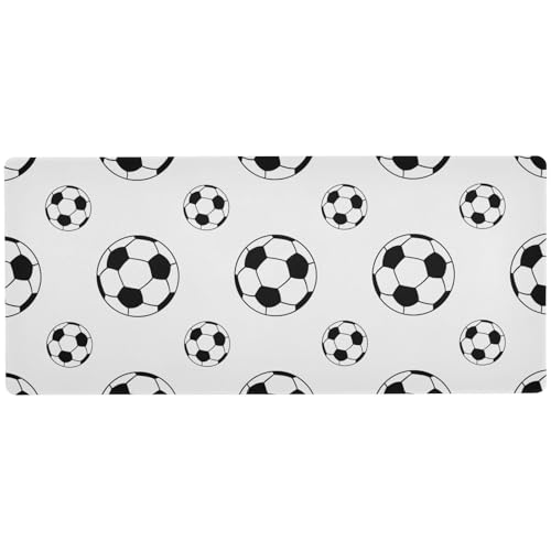 Großes Fußball-Mauspad für Reisen, cooles Büro, Schreibtisch, 80 x 30 cm von Amooorous