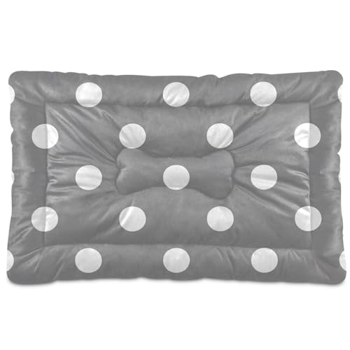 Haustier-Schlafmatte, waschbar, rutschfest, weich, bequem, für große und mittelgroße und kleine Hunde, 91,4 x 61 cm, Grau von Amooorous