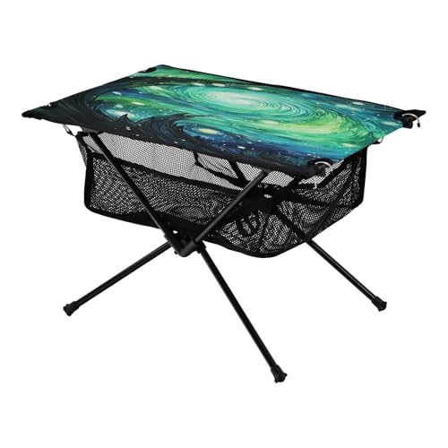 Klapptisch Camping Grün Fantasy Star River Waschbar Camping Outdoor Essentials für Outdoor Strand Grill BBQ Reisen von Amooorous