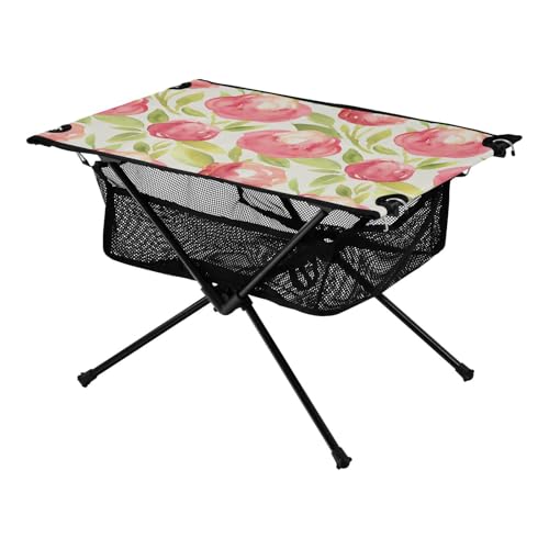 Klapptisch Pfirsichblumen Faltbarer Strandtisch mit Tragetasche für Park Garten Strand Reisen von Amooorous