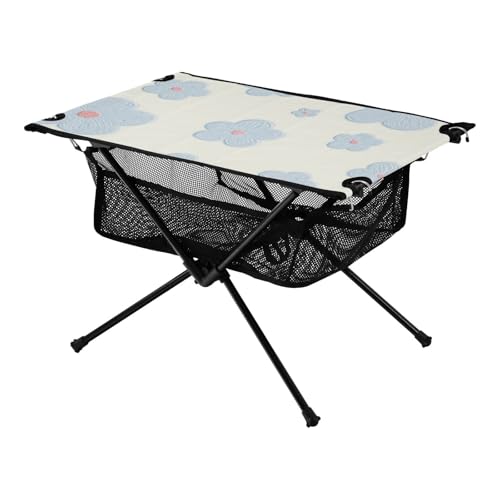 Klapptisch für den Außenbereich, frische blaue Blumen, zusammenklappbar, kühles Campingzubehör mit Aufbewahrungstasche, für Essen im Freien, Kochen, Picknick Klapptisch für den Außenbereich, frische blaue Blumen, zusammenklappbar, kühles Campingzubehör mit Aufbewahrungstasche, für Essen im Freien, Kochen, Picknick von Amooorous