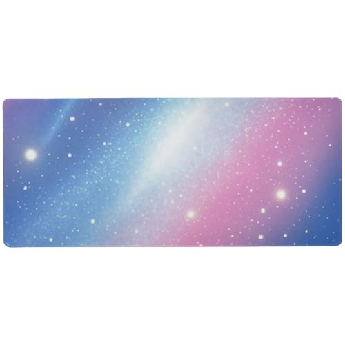 Mauspad, Motiv: Star River Universe Essentials, lang, für Schreibtische, multifunktionale Tastatur und Mauspad, 80 x 30 cm, Blau / Rosa Mauspad, Motiv: Star River Universe Essentials, lang, für Schreibtische, multifunktionale Tastatur und Mauspad, 80 x 30 cm, Blau / Rosa von Amooorous