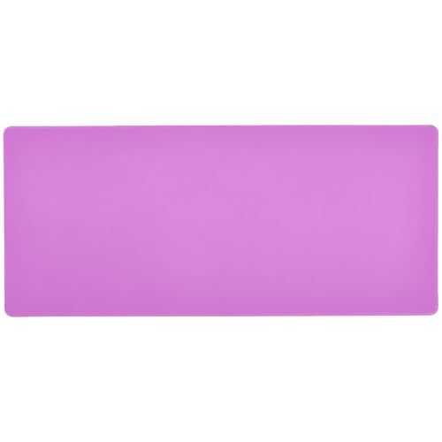 Mauspad für den Schreibtisch für Gaming, großes Büro, 80 x 30 cm, einfarbig, Violett von Amooorous