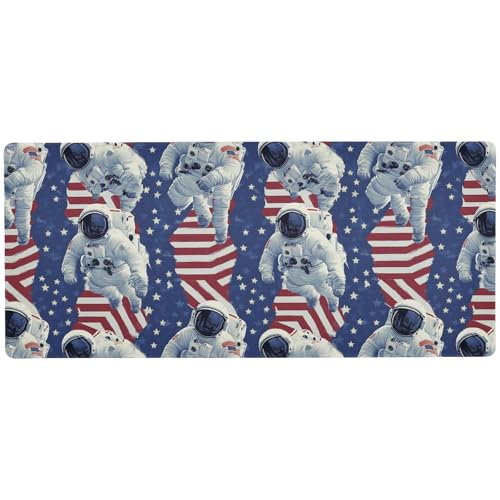 Mauspad mit Cartoon-Motiv, niedlich, amerikanischer Astronaut, tragbar, für Schreibtische, Essentials, Gaming-Mauspad, 80 x 30 cm Mauspad mit Cartoon-Motiv, niedlich, amerikanischer Astronaut, tragbar, für Schreibtische, Essentials, Gaming-Mauspad, 80 x 30 cm von Amooorous