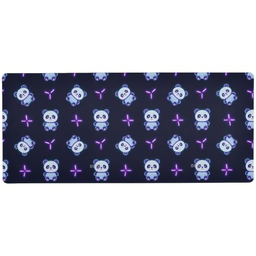 Mauspad mit Cartoon-Motiv, niedlich, neonfarben, fluoreszierend, Panda, lang, groß, für Schreibtisch, Gaming, wasserdicht, cooles Mauspad, 80 x 30 cm Mauspad mit Cartoon-Motiv, niedlich, neonfarben, fluoreszierend, Panda, lang, groß, für Schreibtisch, Gaming, wasserdicht, cooles Mauspad, 80 x 30 cm von Amooorous
