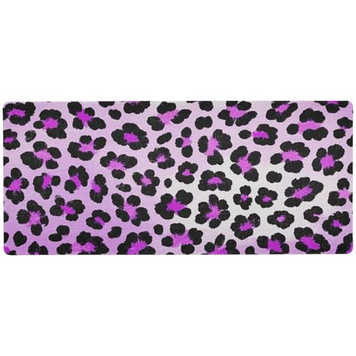 Mauspad mit Gepardenfell-Farbverlauf, groß, für Schreibtisch, rutschfest, 80 x 30 cm, Violett Mauspad mit Gepardenfell-Farbverlauf, groß, für Schreibtisch, rutschfest, 80 x 30 cm, Violett von Amooorous