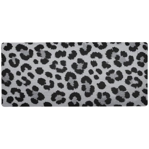 Mauspad mit Gepardenfellhaut, wasserdicht, für Gaming, für die Arbeit, großes Schreibtisch-Mauspad, 80 x 30 cm, Grau Mauspad mit Gepardenfellhaut, wasserdicht, für Gaming, für die Arbeit, großes Schreibtisch-Mauspad, 80 x 30 cm, Grau von Amooorous