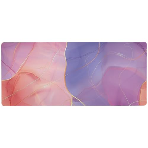 Mauspad mit Marmormaserung, lang, für den Schreibtisch, modernes Anime-Mauspad, 80 x 30 cm von Amooorous