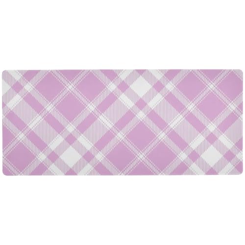 Mauspad mit Schachbrettmuster, für den Schreibtisch für Reisen, lang, groß, Gaming-Mauspad, 80 x 30 cm, Rosa und Violett Mauspad mit Schachbrettmuster, für den Schreibtisch für Reisen, lang, groß, Gaming-Mauspad, 80 x 30 cm, Rosa und Violett von Amooorous