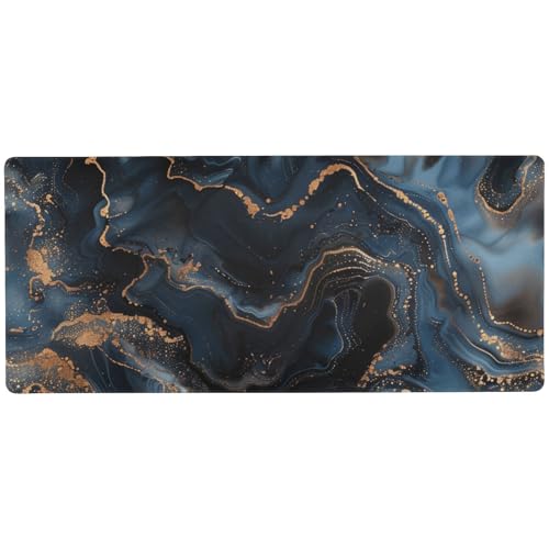 Mauspad mit abstraktem schwarz-goldenem Marmor-Muster, großes Schreibtisch-Mauspad für den Schreibtisch, modernes großes Mauspad, 80 x 30 cm Mauspad mit abstraktem schwarz-goldenem Marmor-Muster, großes Schreibtisch-Mauspad für den Schreibtisch, modernes großes Mauspad, 80 x 30 cm von Amooorous