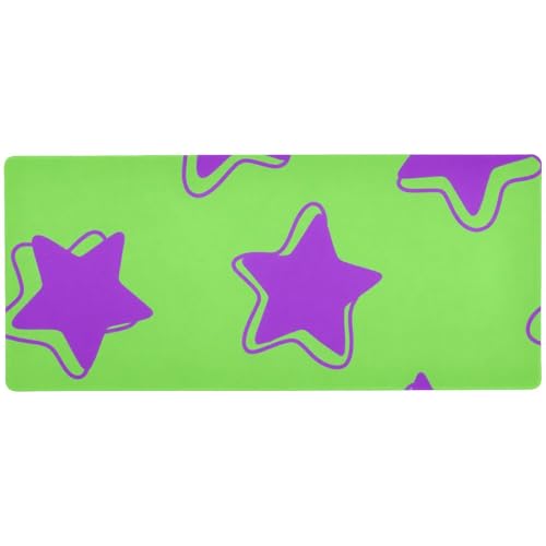 Mauspad mit fluoreszierendem grünem Stern, Graffiti, tragbar, für den Schreibtisch, glatt, groß, 80 x 30 cm Mauspad mit fluoreszierendem grünem Stern, Graffiti, tragbar, für den Schreibtisch, glatt, groß, 80 x 30 cm von Amooorous