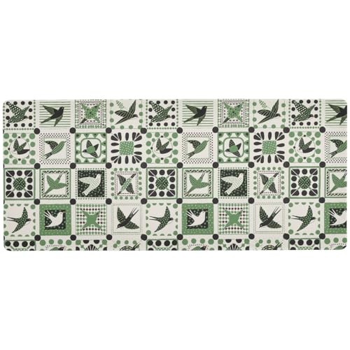 Mauspad mit grünem Punktemuster, unwaschbar, großes Mauspad für den Schreibtisch für Reisen, glattes Büro, 80 x 30 cm Mauspad mit grünem Punktemuster, unwaschbar, großes Mauspad für den Schreibtisch für Reisen, glattes Büro, 80 x 30 cm von Amooorous