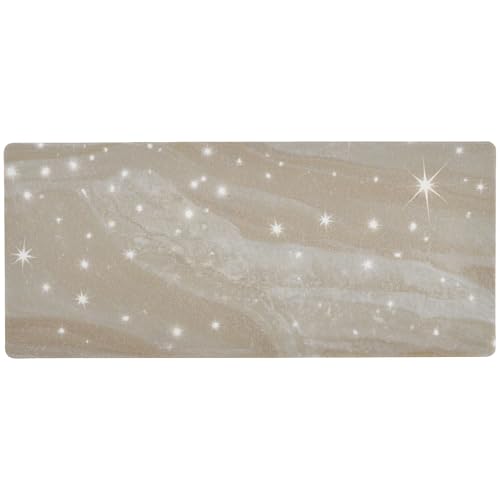 Mauspad mit künstlichem Glitzer, Marmor, Weiß, groß, für Gaming, schmal, Büro, Schreibtisch, 80 x 30 cm Mauspad mit künstlichem Glitzer, Marmor, Weiß, groß, für Gaming, schmal, Büro, Schreibtisch, 80 x 30 cm von Amooorous