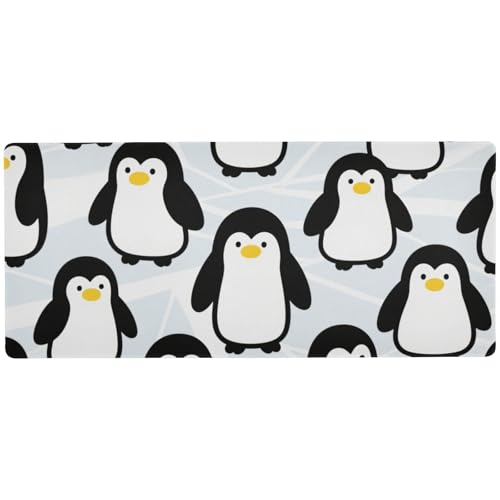 Mauspad mit niedlichem Pinguin, schwarz-weiß-blau, cooles Anime-Mauspad für den Schreibtisch, Kühlmatte für Maus, 80 x 30 cm Mauspad mit niedlichem Pinguin, schwarz-weiß-blau, cooles Anime-Mauspad für den Schreibtisch, Kühlmatte für Maus, 80 x 30 cm von Amooorous