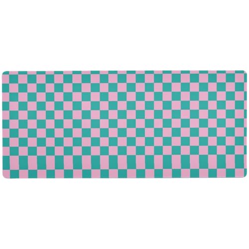 Moderne Mauspads für den Schreibtisch für Studio, tragbar, großes Mauspad, Gaming, 80 x 30 cm, Rosa / Grün von Amooorous