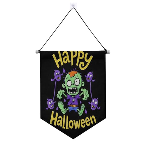 Niedliches Zombie-Banner mit Teleskopstange und Flagge, Dekoration für den Außenbereich, für Türen, Wände, Fenster, Gärten, Hof, Suministros, Para Fiesta de a?o nuevo von Amooorous