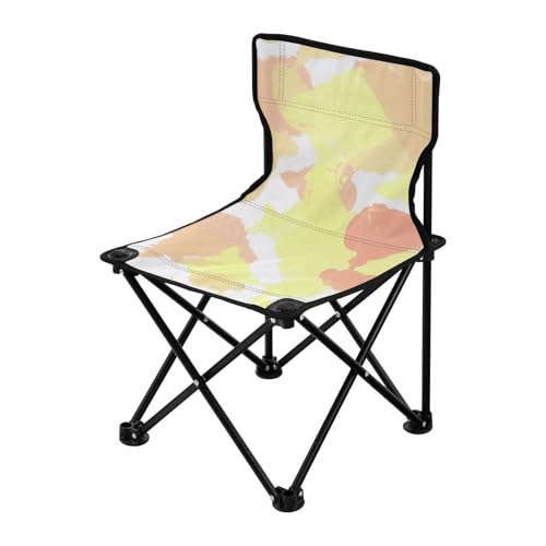 Orange-Gelb Kollision Tragbare Campingstühle für Erwachsene Ultraleicht Tragbarer Stuhl Inklusive Tragetasche Tragbarer Stuhl zum Warten in der Schlange für Wandern Indoor von Amooorous