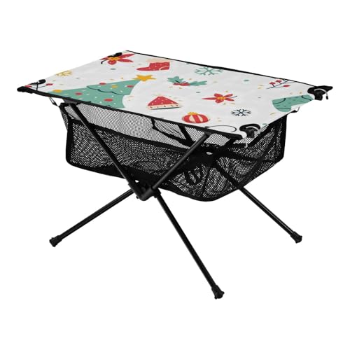 Outdoor Klapptisch Weiß Merry Christmas Party Stabiler Strand Getränketisch mit Aufbewahrungstasche für Park Garten Strand Reisen Outdoor Klapptisch Weiß Merry Christmas Party Stabiler Strand Getränketisch mit Aufbewahrungstasche für Park Garten Strand Reisen von Amooorous
