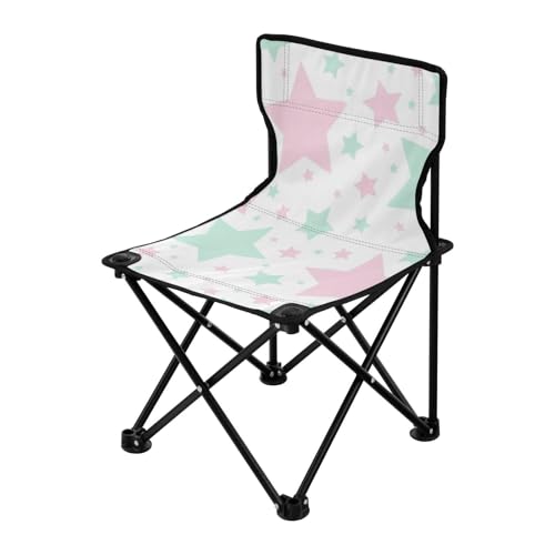 Peach Green Star Faltbare Campingstühle Leicht Kompakt Klappstuhl Inklusive Tragetasche Reisestuhl für Outdoor Angeln Peach Green Star Faltbare Campingstühle Leicht Kompakt Klappstuhl Inklusive Tragetasche Reisestuhl für Outdoor Angeln von Amooorous