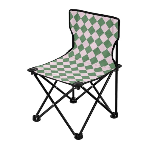 Pfirsich und Grün American Plaid Tragbare Heavy Duty Campingstühle Ultraleichte Klappstühle Inklusive Tragetasche Outdoor Stuhl für Eisangeln Camp Pfirsich und Grün American Plaid Tragbare Heavy Duty Campingstühle Ultraleichte Klappstühle Inklusive Tragetasche Outdoor Stuhl für Eisangeln Camp von Amooorous