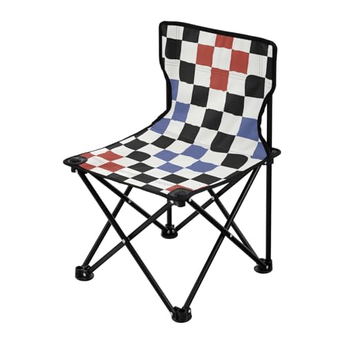 Racing Grid Buffalo Plaid Check Compact Ultralight Packable Chair Includes Carry Bag Hiking Chairs Backpacking Ultralight for Lawn Traveling von Amooorous