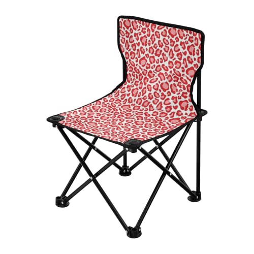 Red Leopard Packable Camp Chairs for Adults Ultraleichter Strandkorb Rucksack Tragetasche Inklusive Outdoor Stühle für Konzert Eisfischen von Amooorous