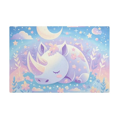 Rihino Kaffeematte für Theke, Leder, feuchtigkeitsabsorbierend, für Küche, Violett von Amooorous