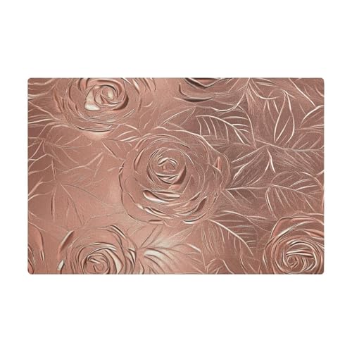 Rose Golden Rose Arbeitsplatten-Kaffeematten Leder feuchtigkeitsabsorbierende Kaffeematte für Kaffeemaschine für Theke Rose Golden Rose Arbeitsplatten-Kaffeematten Leder feuchtigkeitsabsorbierende Kaffeematte für Kaffeemaschine für Theke von Amooorous